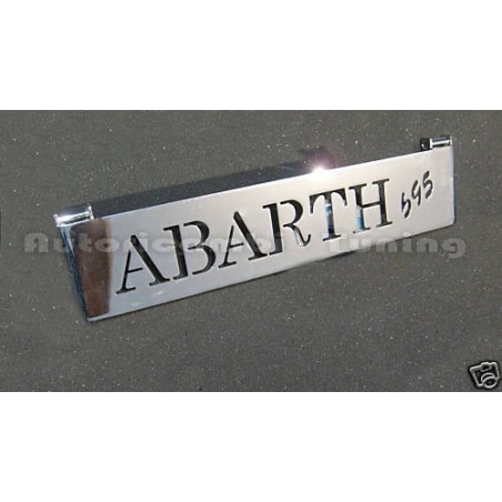 Griglia Alzacofano in Acciaio Cromato "ABARTH 695" FIAT 500 F L R