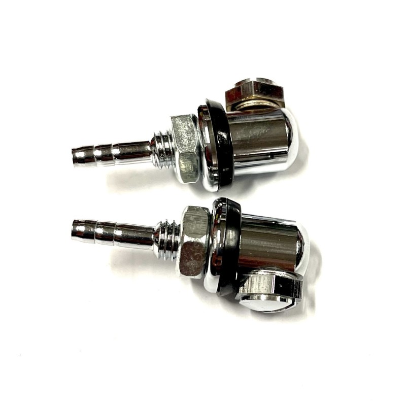 Coppia Spruzzatori Spruzzini Cromati Tergi Lava vetro per FIAT 500 F L R