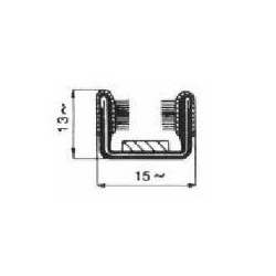 Canalina Scorrivetro Scendente Portiera DX/SX per FIAT 500 F L R - 13x15mm