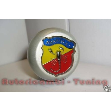 Pomello per Leva del Cambio Grigio con Logo Abarth per FIAT 500 F L R