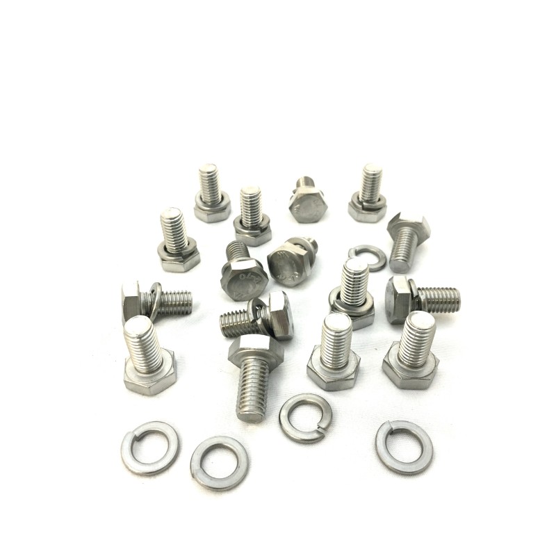 16 Viti Bulloni per Fissaggio Ruota in Acciaio Inox per FIAT 500 F L