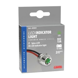 Spia Cruscotto Cromata Luce LED Verde per FIAT 500 D F R