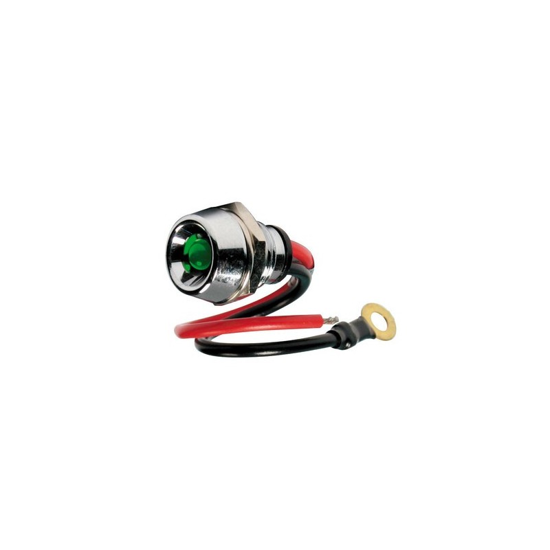 Spia Cruscotto Cromata Luce LED Verde per FIAT 500 D F R