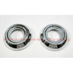 2x Rosone Ghiera Borchia Cornice Cromata Alzavetro FIAT 500 F L R