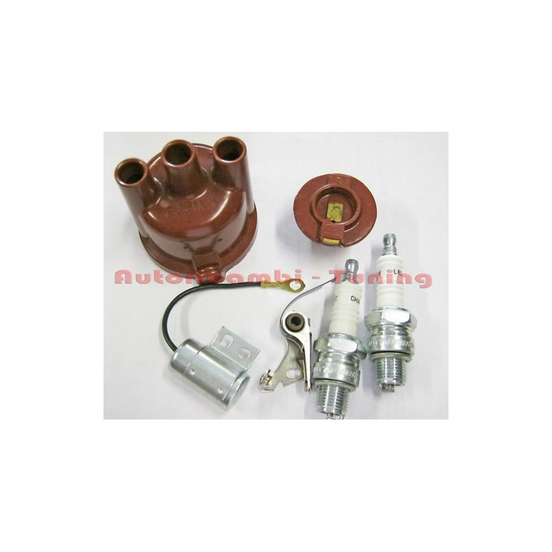 Kit Accensione FIAT 500 F L N D - Puntine, Condensatore, Calotta, Spazzola, Candele