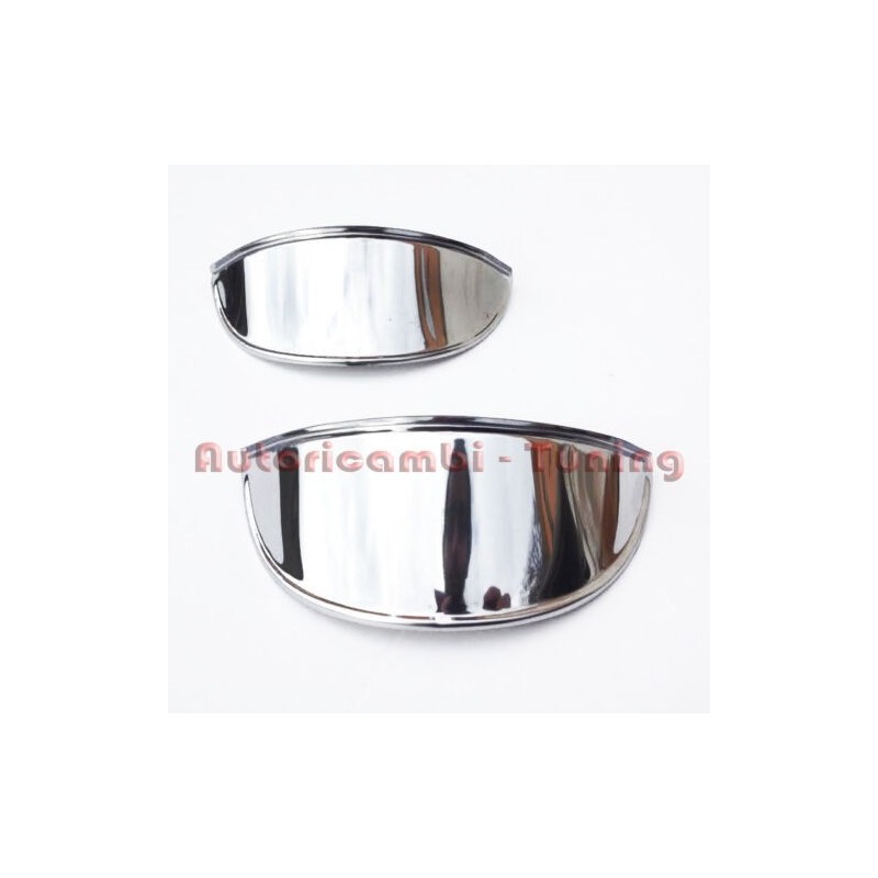 Coppia Palpebre per Cornice Faro per FIAT 500 F L R in Acciaio Cromato