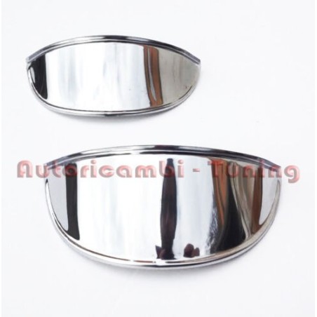 Coppia Palpebre per Cornice Faro per FIAT 500 F L R in Acciaio Cromato
