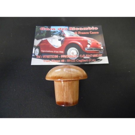 Pomello in Legno a Funghetto per Leva Cambio Marce FIAT 500 F L R & FIAT 126