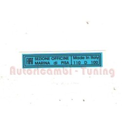 Adesivo Azzurro per Crick FIAT 500 F L R - Qualità ASI