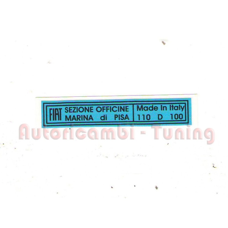 Adesivo Azzurro per Crick FIAT 500 F L R - Qualità ASI