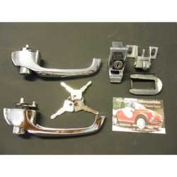 Maniglie Esterne e Serratura Posteriore per FIAT 500 F L R con Chiave Unica