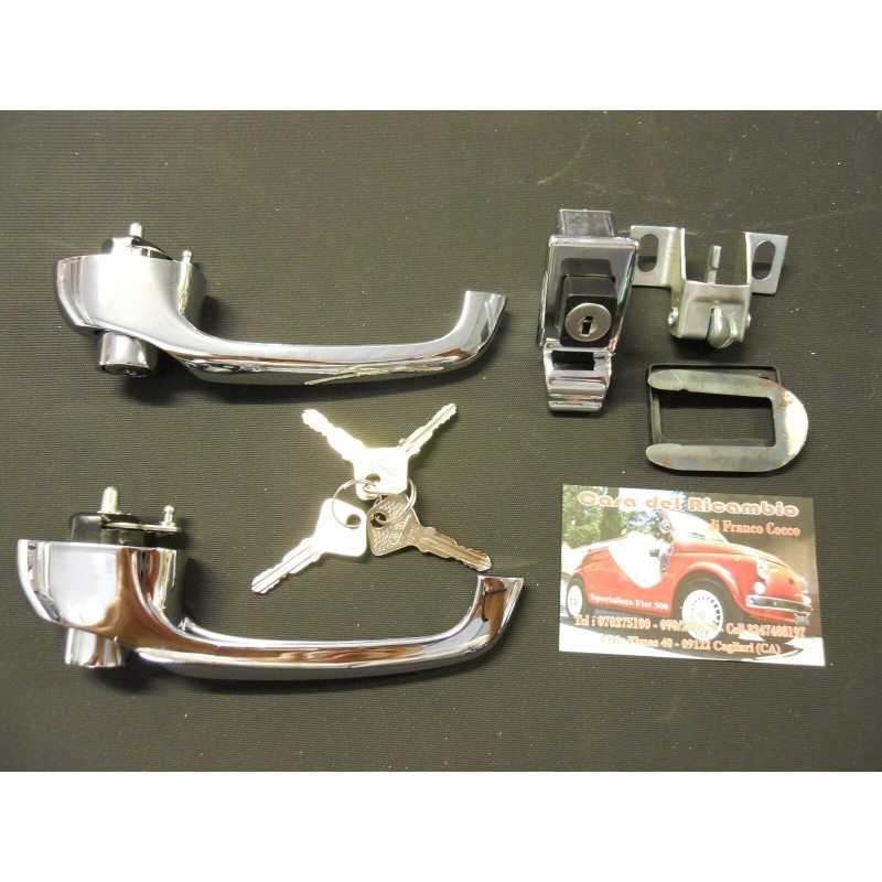 Maniglie Esterne e Serratura Posteriore per FIAT 500 F L R con Chiave Unica