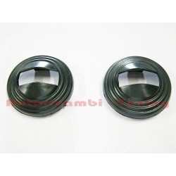 2x Ghiera Borchia Rosone Cornice Nera Apriporta per FIAT 500 L R