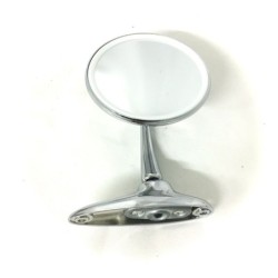 Specchietto Tondo Acciaio Cromato Fissaggio a Vite per FIAT 500 Epoca