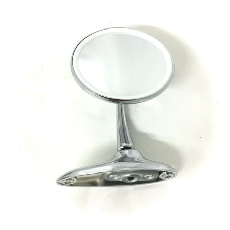 Specchietto Tondo Acciaio Cromato Fissaggio a Vite per FIAT 500 Epoca