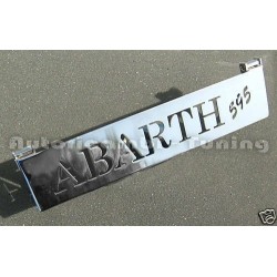 Griglia Alzacofano "ABARTH 595" Posteriore Acciaio Cromato per FIAT 500 F L R
