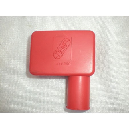 Cuffia Rossa Copri Morsetto Destro Batteria per FIAT 500 e Varie Auto Epoca