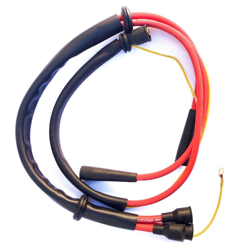 Serie Cavi Candele Rossi per FIAT 500 N - D - F (1a serie) - Bobina a Sinistra