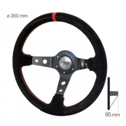 Volante Universale PIT a Calice in camoscio Nero e Rosso