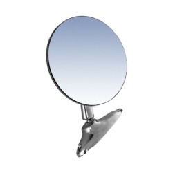 Specchietto Tondo Acciaio Cromato Fissaggio a Vite FIAT 500 EPOCA