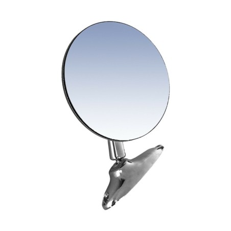 Specchietto Tondo Acciaio Cromato Fissaggio a Vite FIAT 500 EPOCA