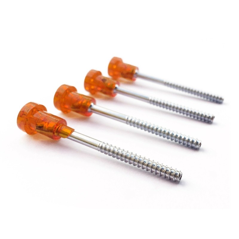 4 Vite Lunga Testa in Plastica Gialla/Arancione Fanaleria Auto d' Epoca FIAT 126 127 128