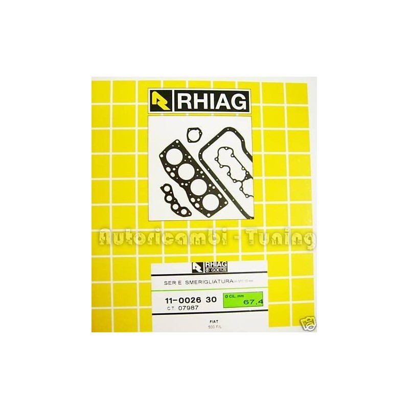 Serie Guarnizioni Smerigliatura con GTC per FIAT 500 F L MOT. 499cc - 67,4mm