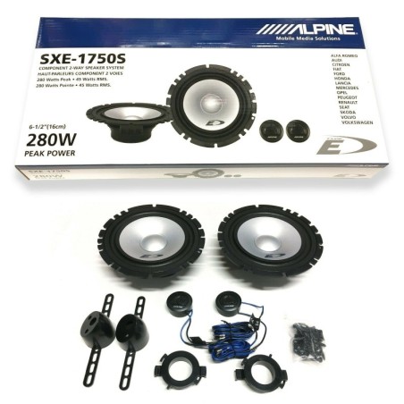 Kit Casse Alpine SXE-1750S Kit Altoparlanti 165 mm 2 Woofer + 2 Tweeter 280W