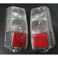 Kit Gemme Trasparenti Bianchi per Fanali Posteriori di FIAT 500 F L R (Destro+Sinistro)