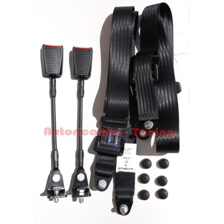 Cinture di Sicurezza Statiche Nere per FIAT 500 F L R