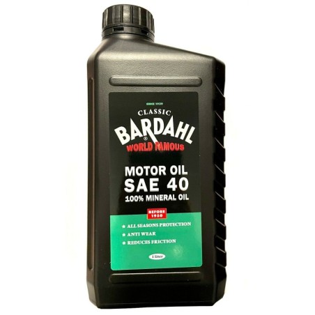1 Litro Olio Motore Bardahl Classic SAE 40 Minerale per Auto Epoca Prima del 1950