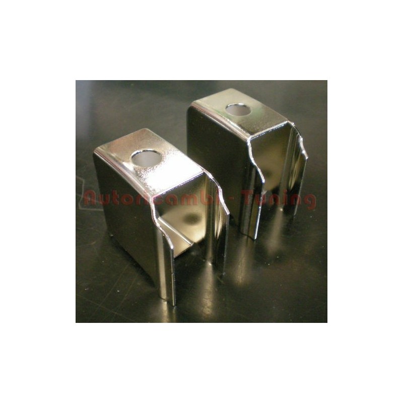 2 Distanziali Cromati Paraurti Anteriori/Posteriori per FIAT 500 F L R