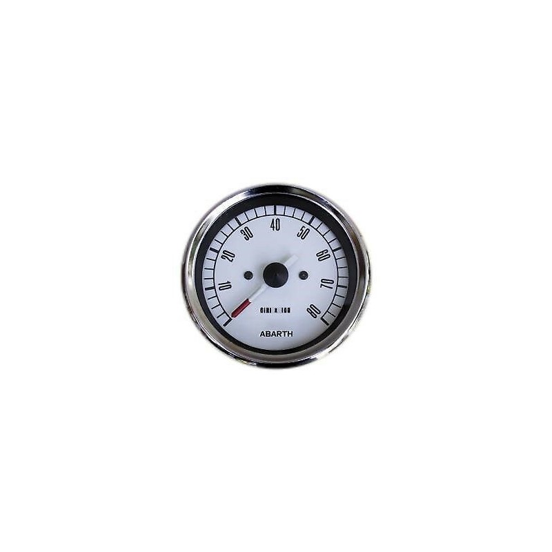 Strumento Contagiri FIAT 500 e FIAT 126 Epoca Fondo Bianco Numeri Neri