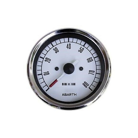 Strumento Contagiri FIAT 500 e FIAT 126 Epoca Fondo Bianco Numeri Neri