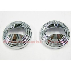 2x Ghiera Rosone Borchia Cornice Cromata per Apriporta FIAT 500 L R
