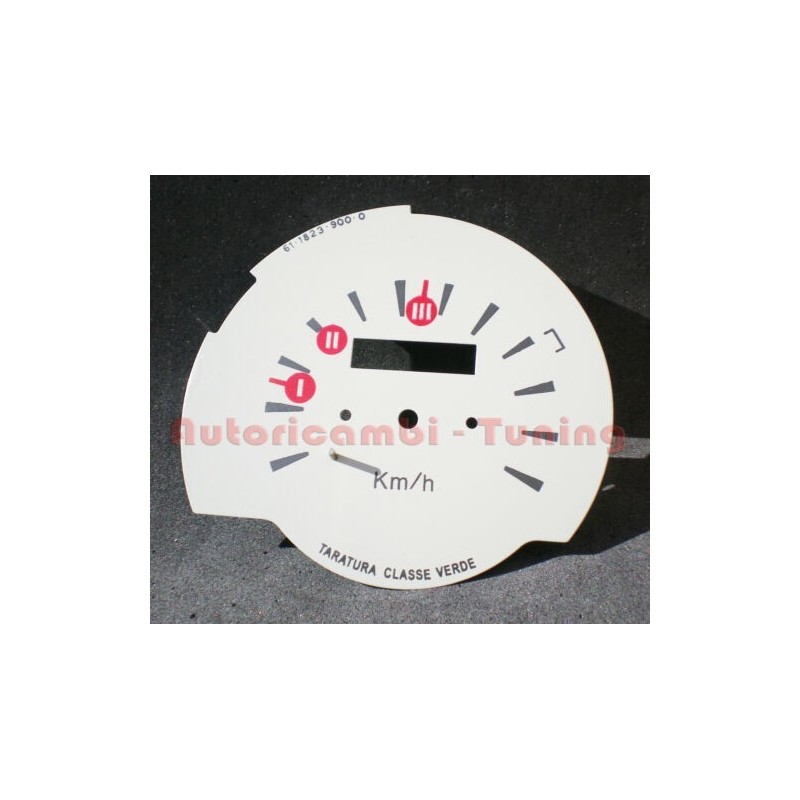 Quadrante Fondo In Metallo Per Cruscotto Per Fiat 500 F R 120km/h Quadrante Fondo Metallo Per Cruscotto Per Fiat 500 F R 120km/h