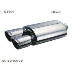 Marmitta Sportiva Bomber Universale ESR651 in Acciaio Inox