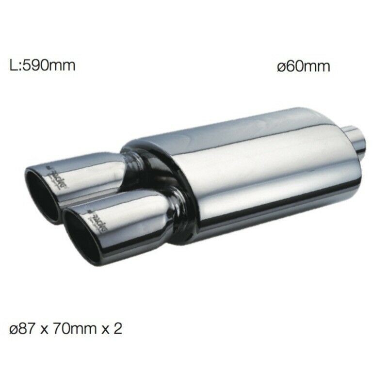 Marmitta Sportiva Bomber Universale ESR651 in Acciaio Inox