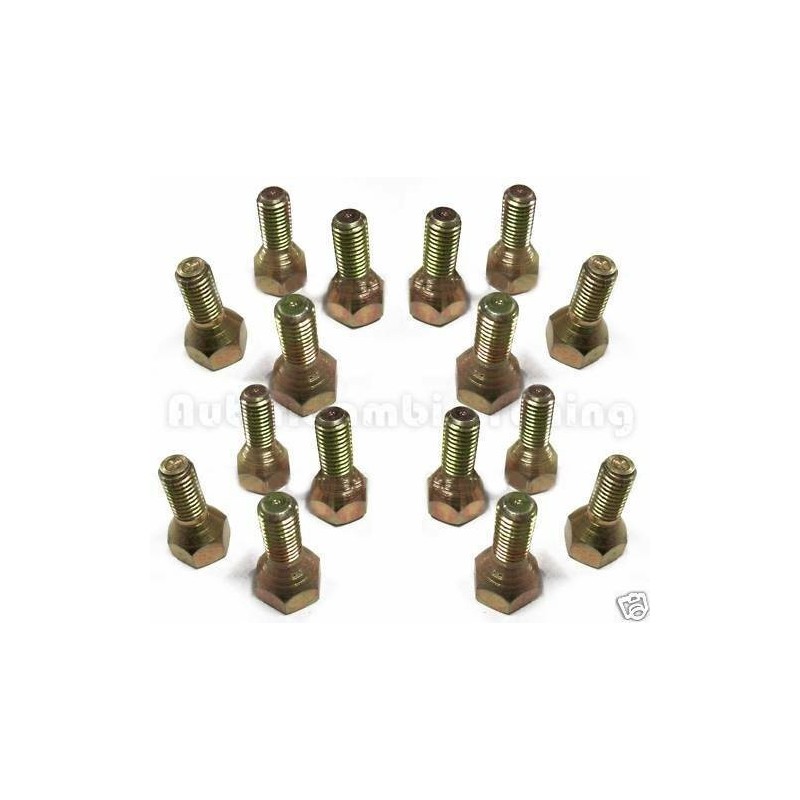 16 Viti Bulloni Conici Fissaggio Ruota per FIAT 500 R e FIAT 126