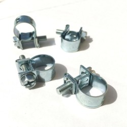 4 Fascette Stringi tubo per Tubo Benzina 10 - 12 mm