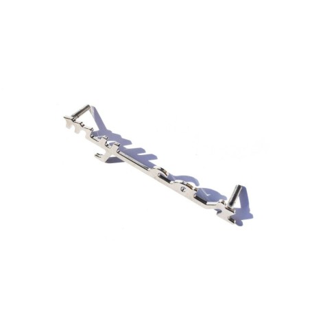 Scritta Fregio in Acciaio Cromato MYCAR FIAT 500 Francis Lombardi Misura - 88x17mm