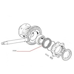 Coppia Ghiere Dadi x Registrazione Cuscinetti Differenziale per Fiat 500 e FIAT 126