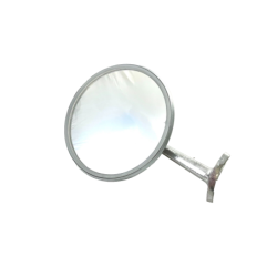 Specchietto Cromato Tondo Piatto Fissaggio a 3 Viti per Fiat 500 Giardiniera