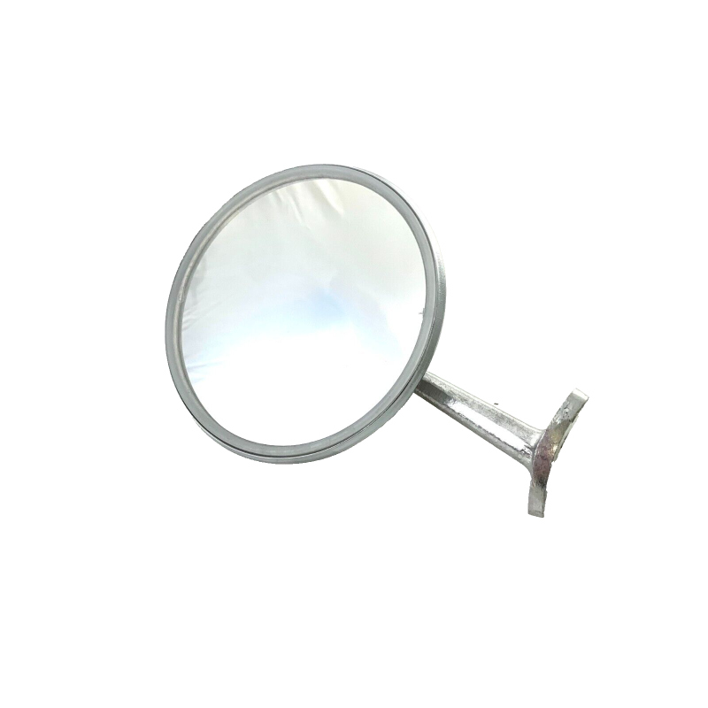 Specchietto Cromato Tondo Piatto Fissaggio a 3 Viti per Fiat 500 Giardiniera