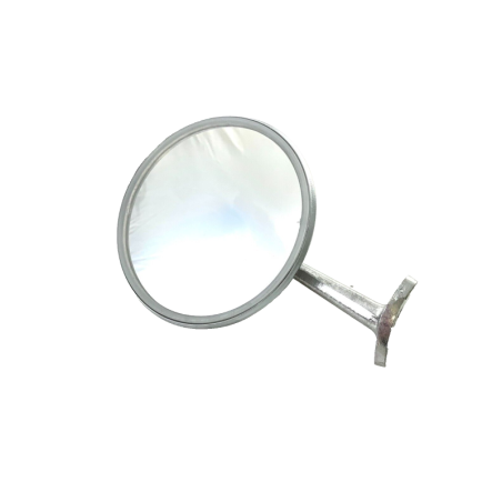 Specchietto Cromato Tondo Piatto Fissaggio a 3 Viti per Fiat 500 Giardiniera
