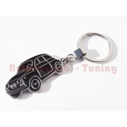 PORTACHIAVI PORTA CHIAVI AUTO FIAT 500 EPOCA METALLO VERNICIATO NERO