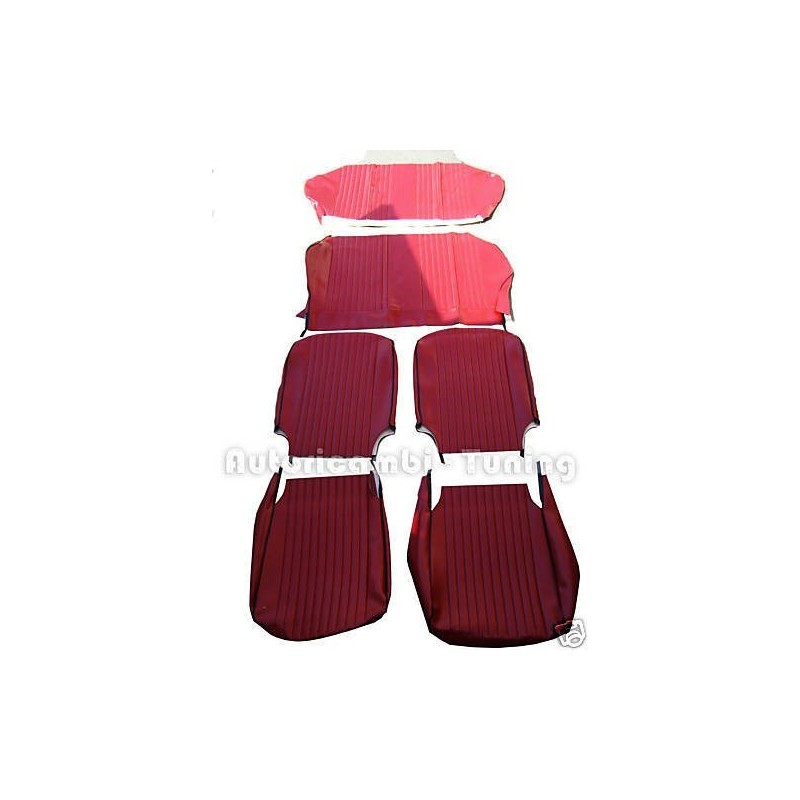 Fodere Complete Copri Sedili in Similpelle Rossa per FIAT 500 L - Qualità ASI