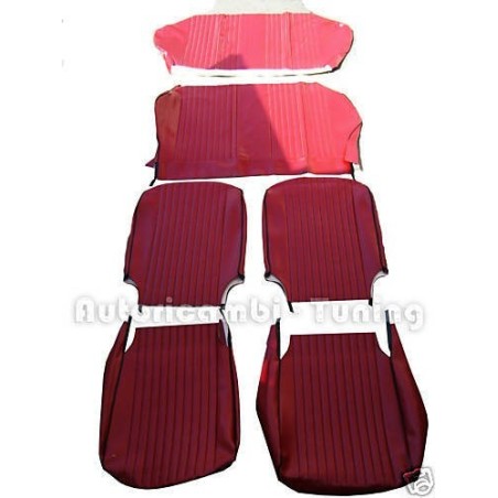 Fodere Complete Copri Sedili in Similpelle Rossa per FIAT 500 L - Qualità ASI