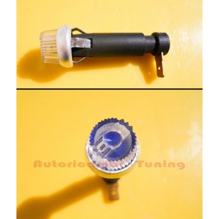 Spia Cruscotto Cromata Luce LED Blu per FIAT 500 D F R