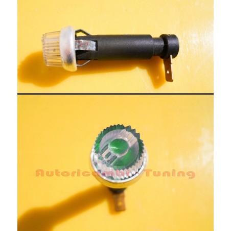 Spia Cruscotto Cromata Luce LED Verde per FIAT 500 D F R